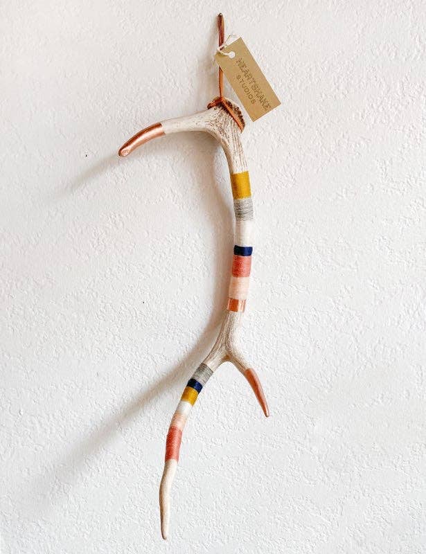 Wool Wrapped Deer Antler with Copper
