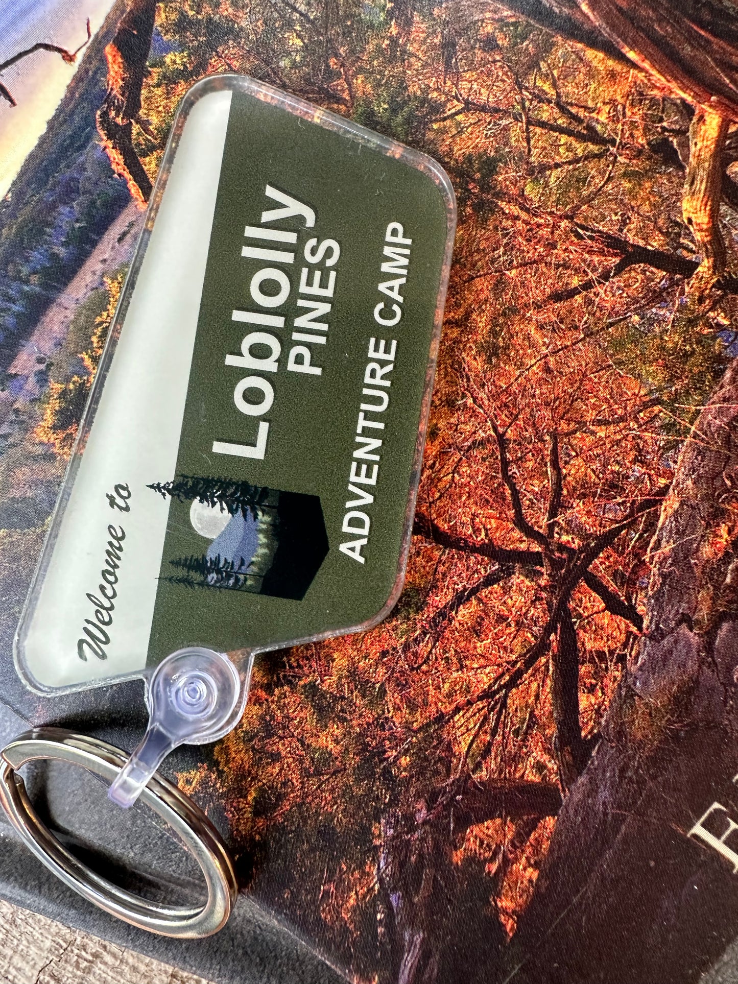 Loblolly Pines iconic sign keychain