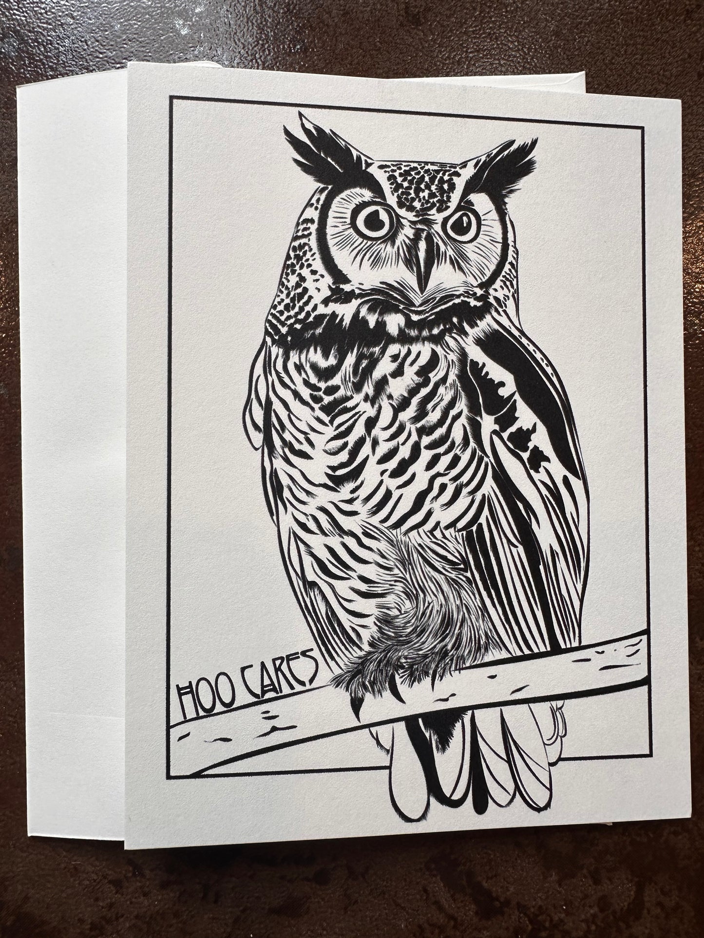 Hoo Cares Notecard