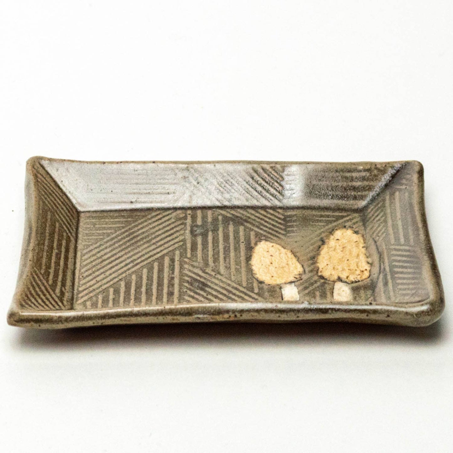 Handmade Morel Mushroom Ceramic Dish