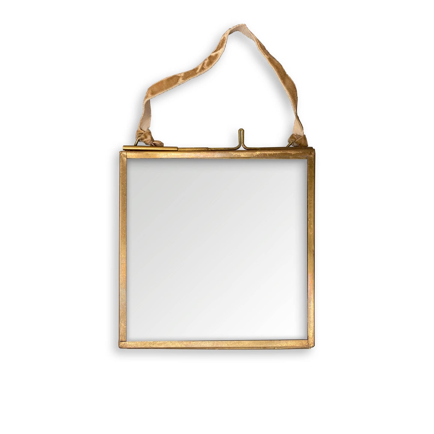 Brass Hanging Frame with Velvet Ribbon