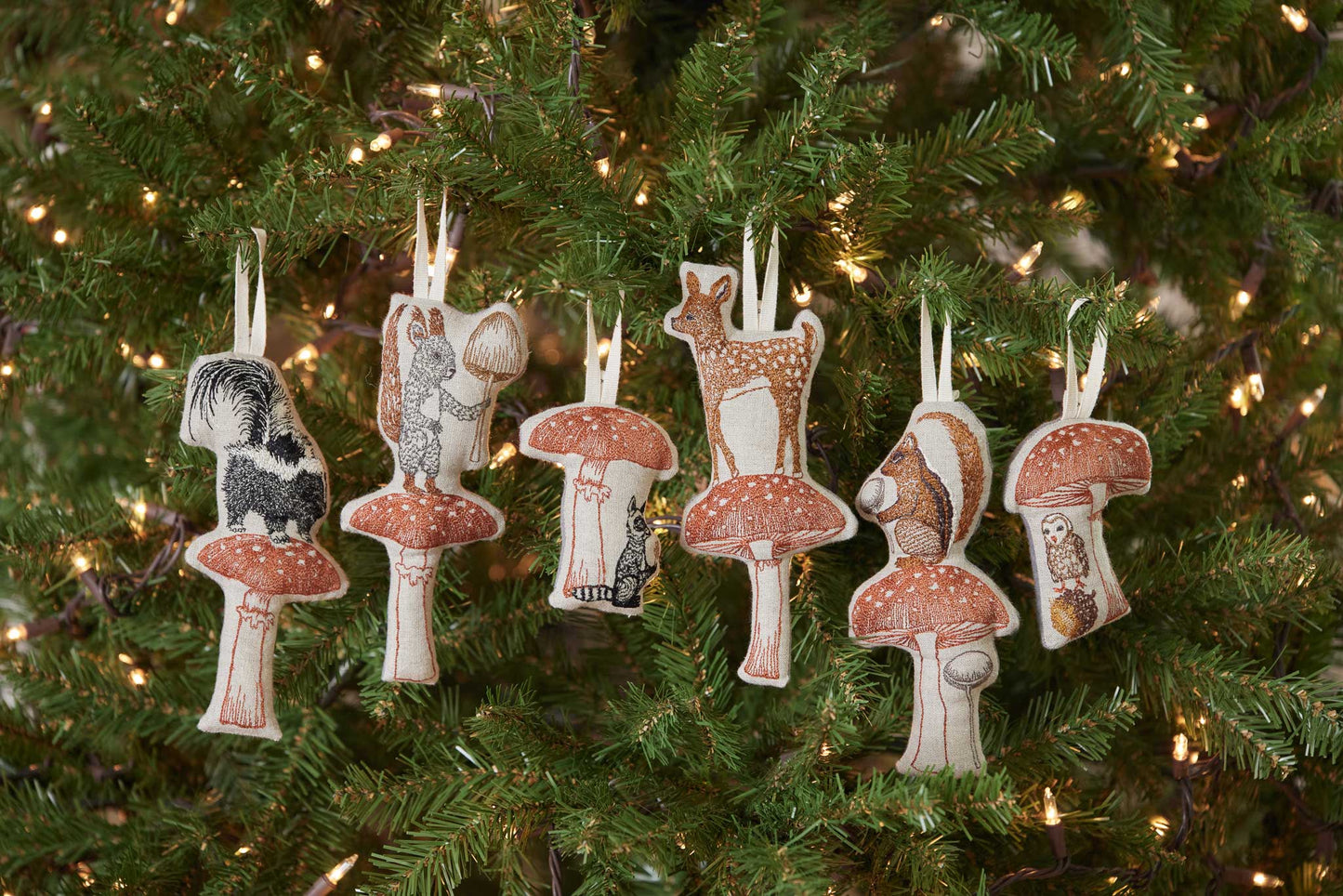 Deer with Mushroom Ornament