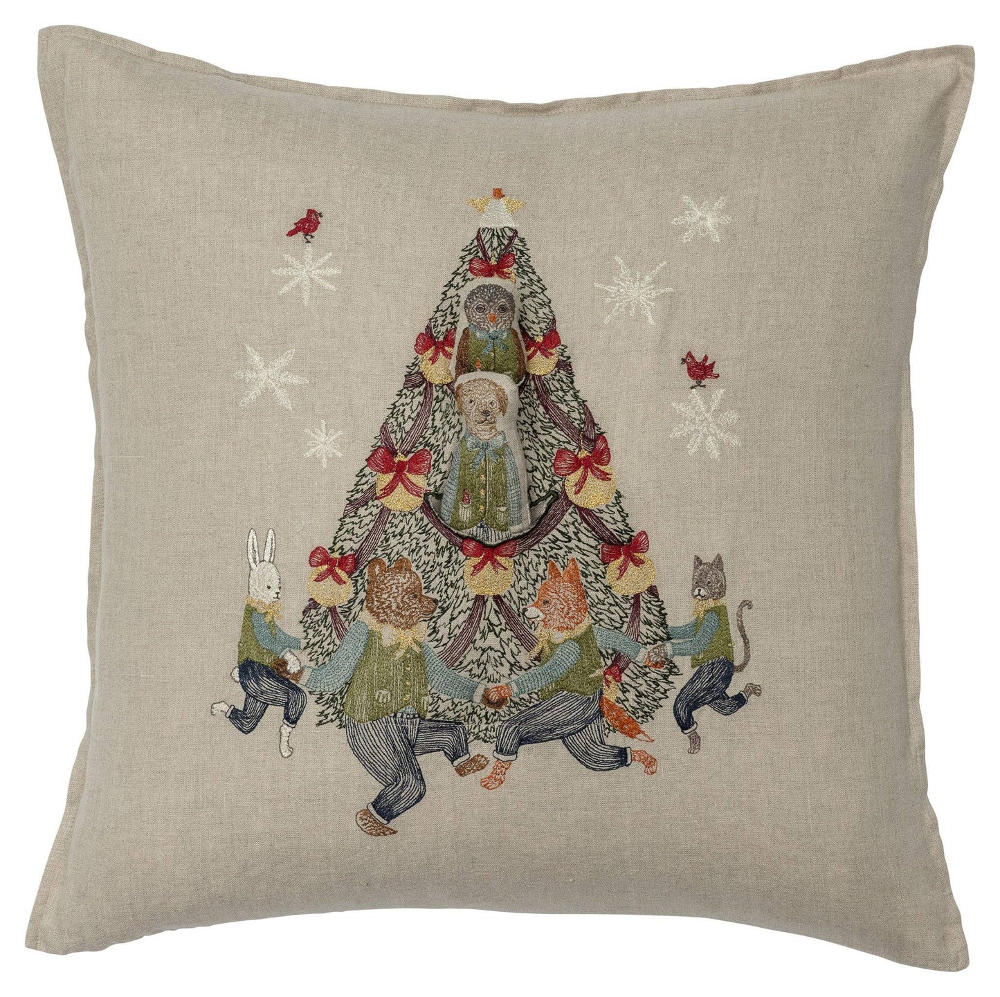 Rocking Christmas Tree Pocket Pillow: Pillow Cover with Insert