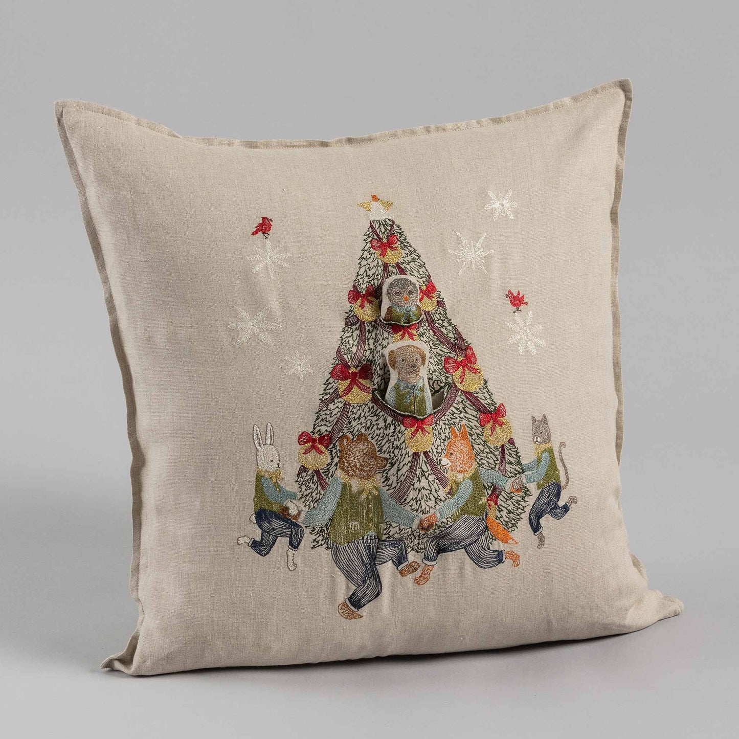 Rocking Christmas Tree Pocket Pillow: Pillow Cover with Insert
