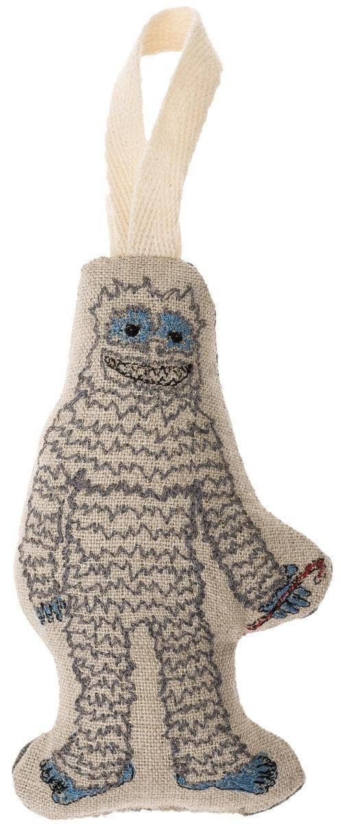 Yeti with Candy Cane Ornament