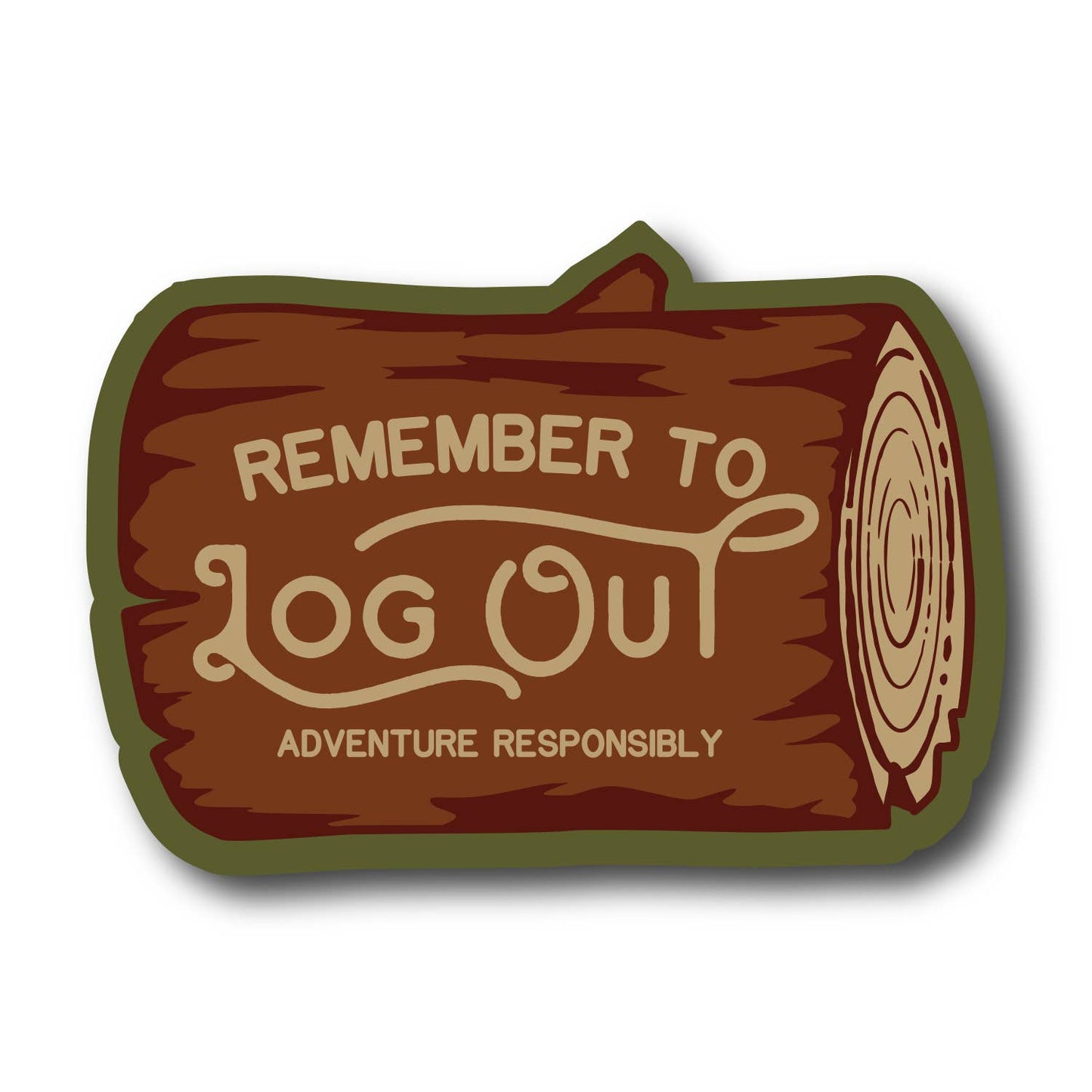 Log Out Vinyl Sticker