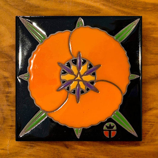 Mariposa Lilly Art Tile Trivet