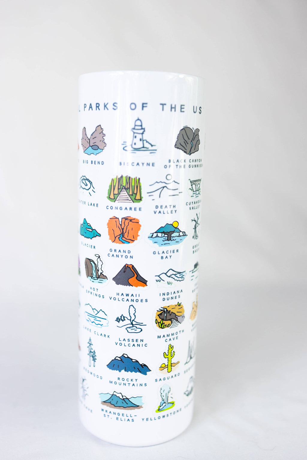National Parks Checklist 20 oz Metal Tumbler