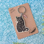 Black Cattitude Keychain