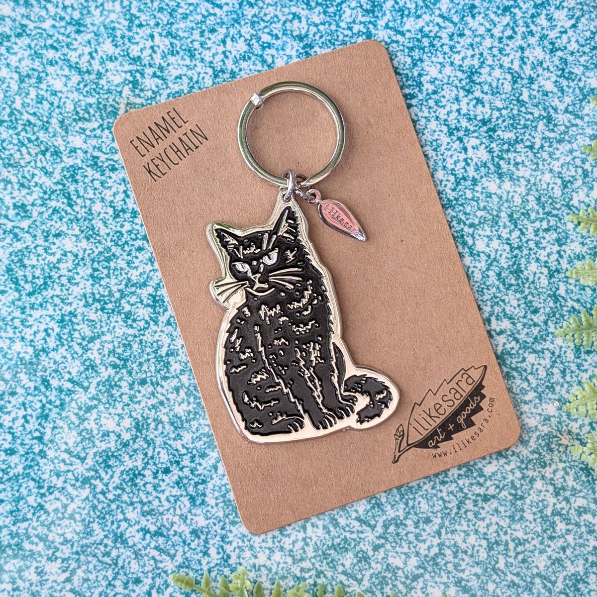 Black Cattitude Keychain