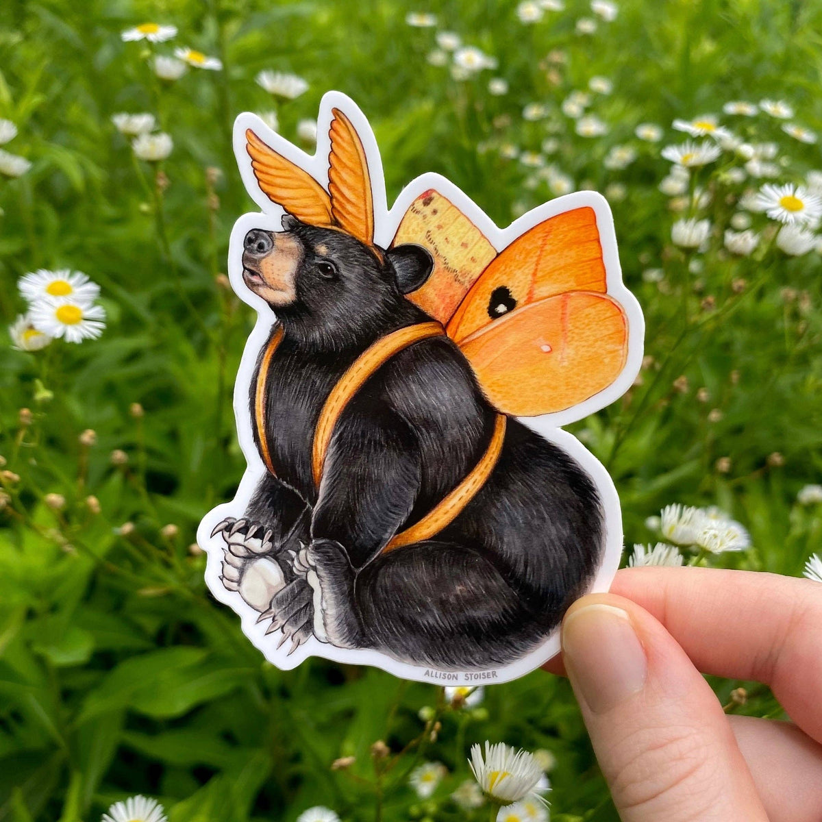 Cute Moth Bear Sticker