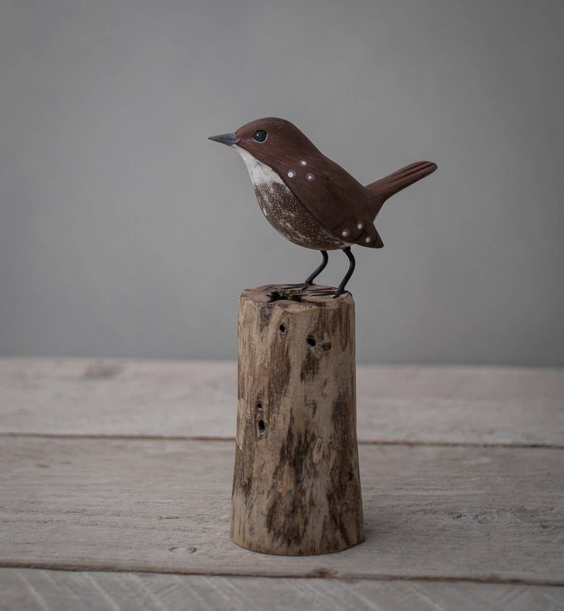 Hand Carved Wren