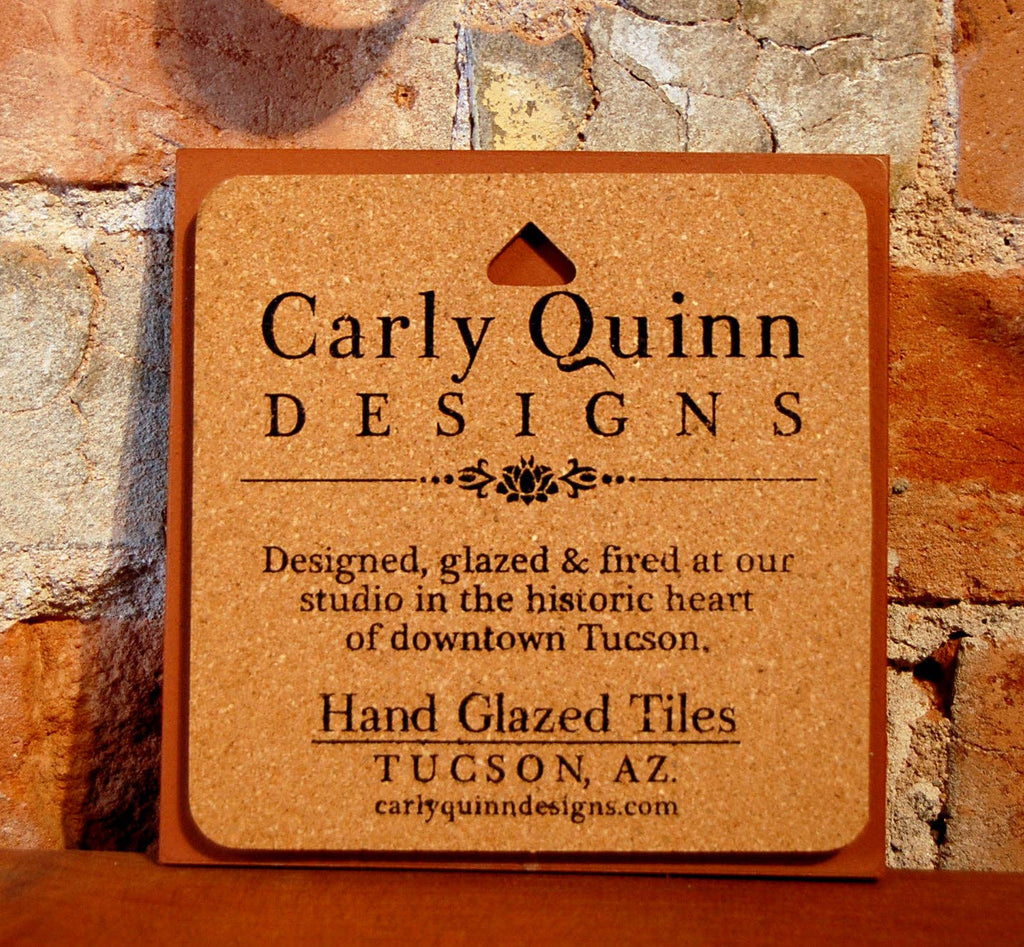 Bobcat Skull Hand Glazed Art Tile