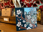 Cherry Blossoms Hand Glazed Art Tile Trivet