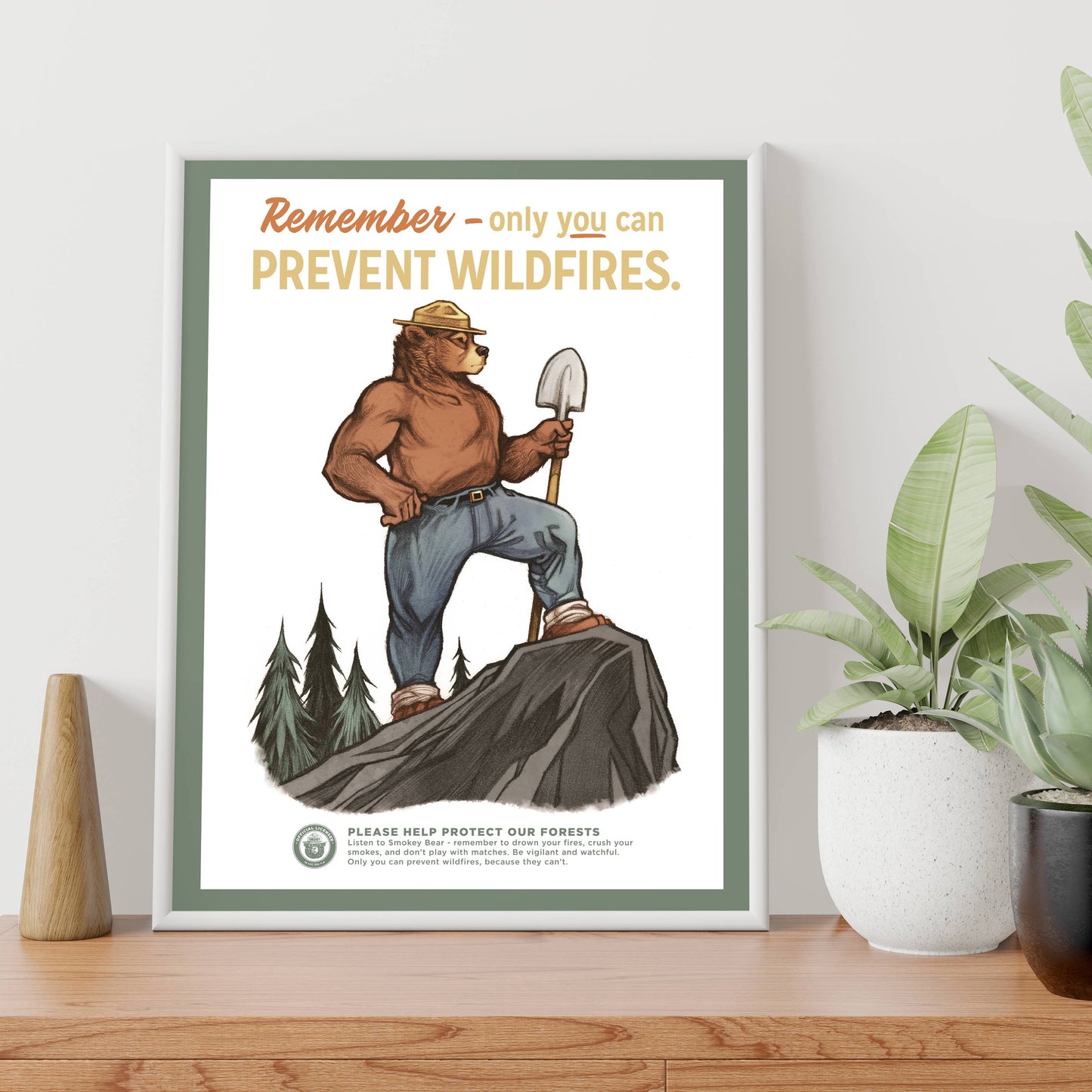 Vintage Style "Only You" Smoky the Bear Poster