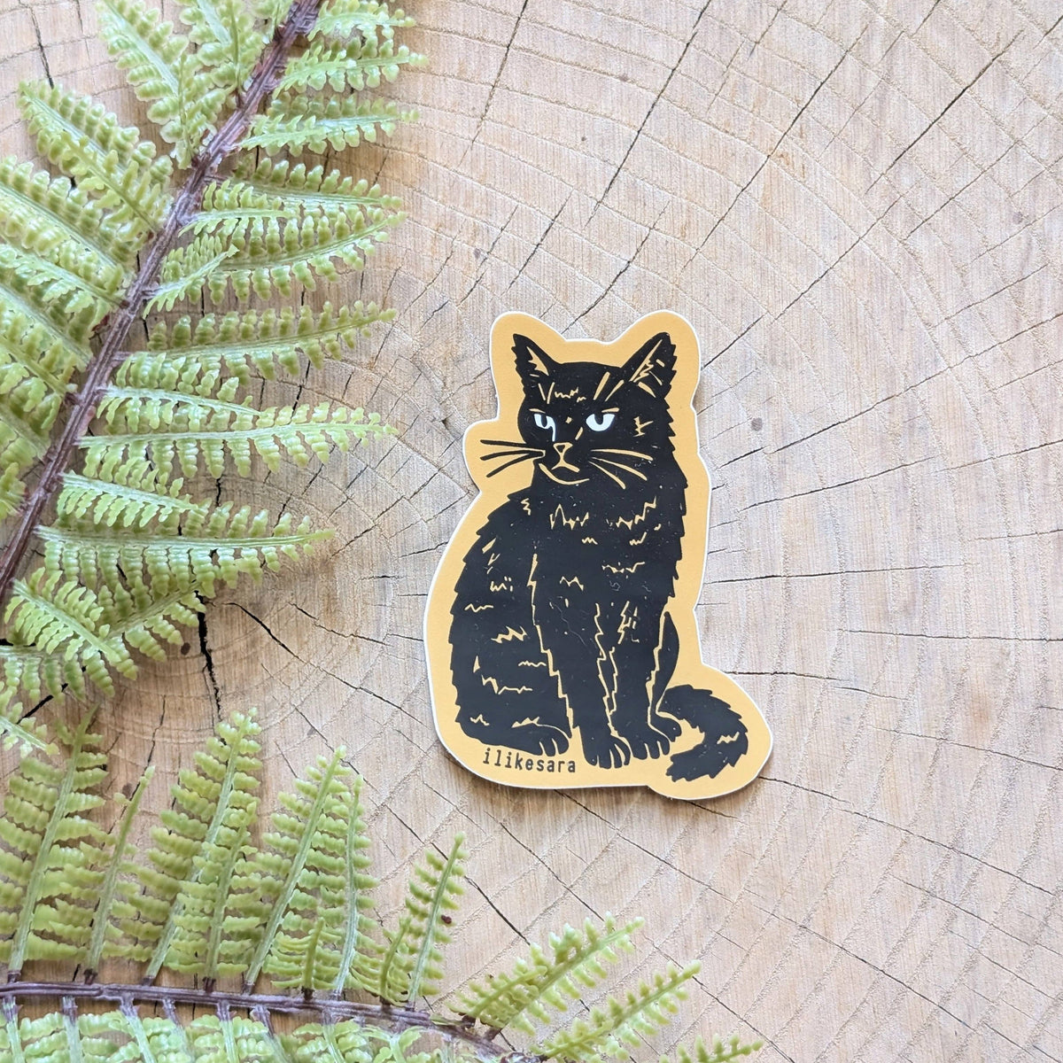 Black Cattitude Sticker