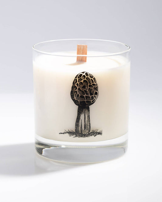 Morel Mushroom Candle/Cocktail Glass