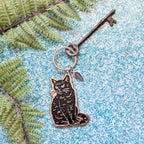 Black Cattitude Keychain