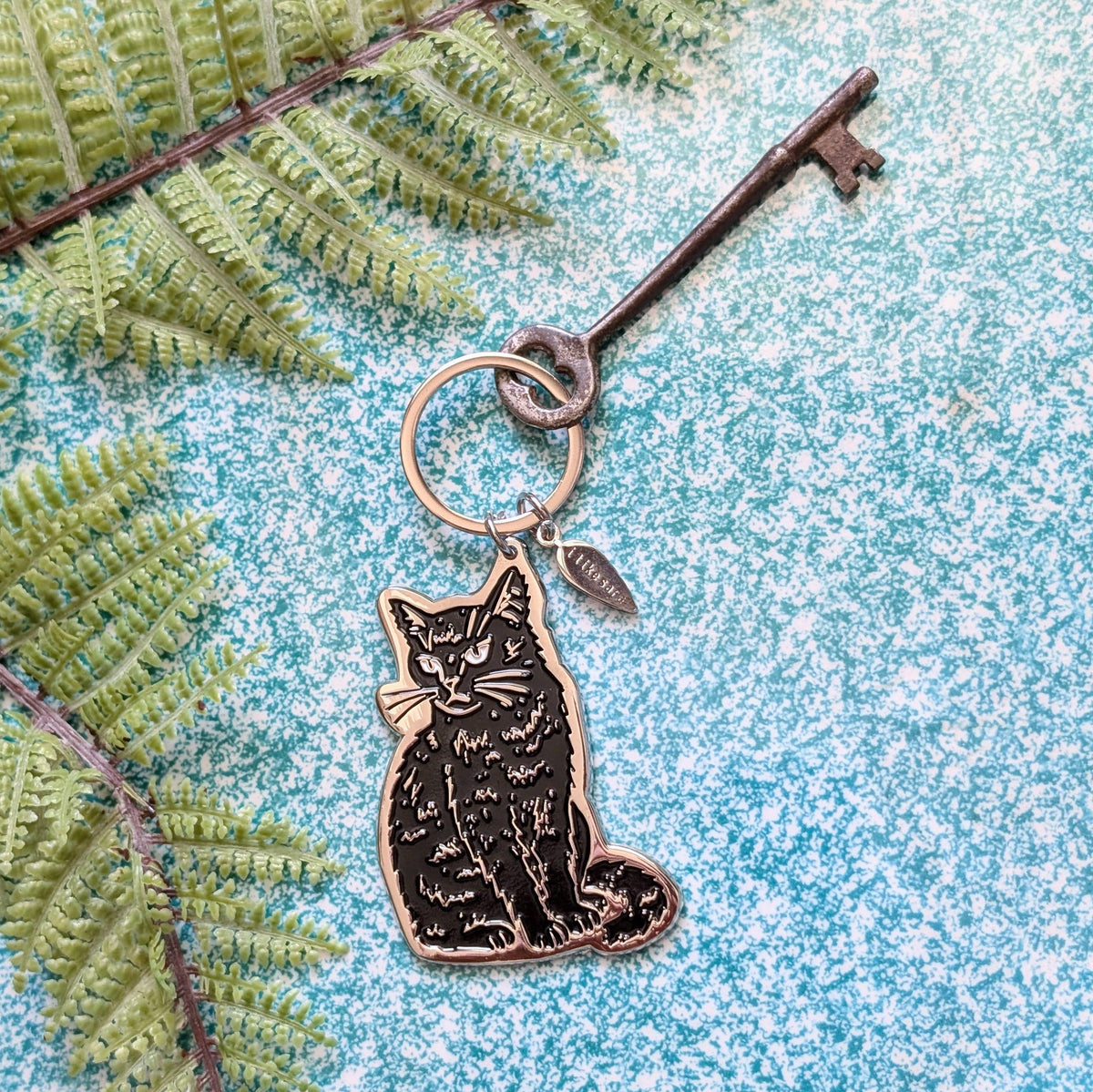 Black Cattitude Keychain