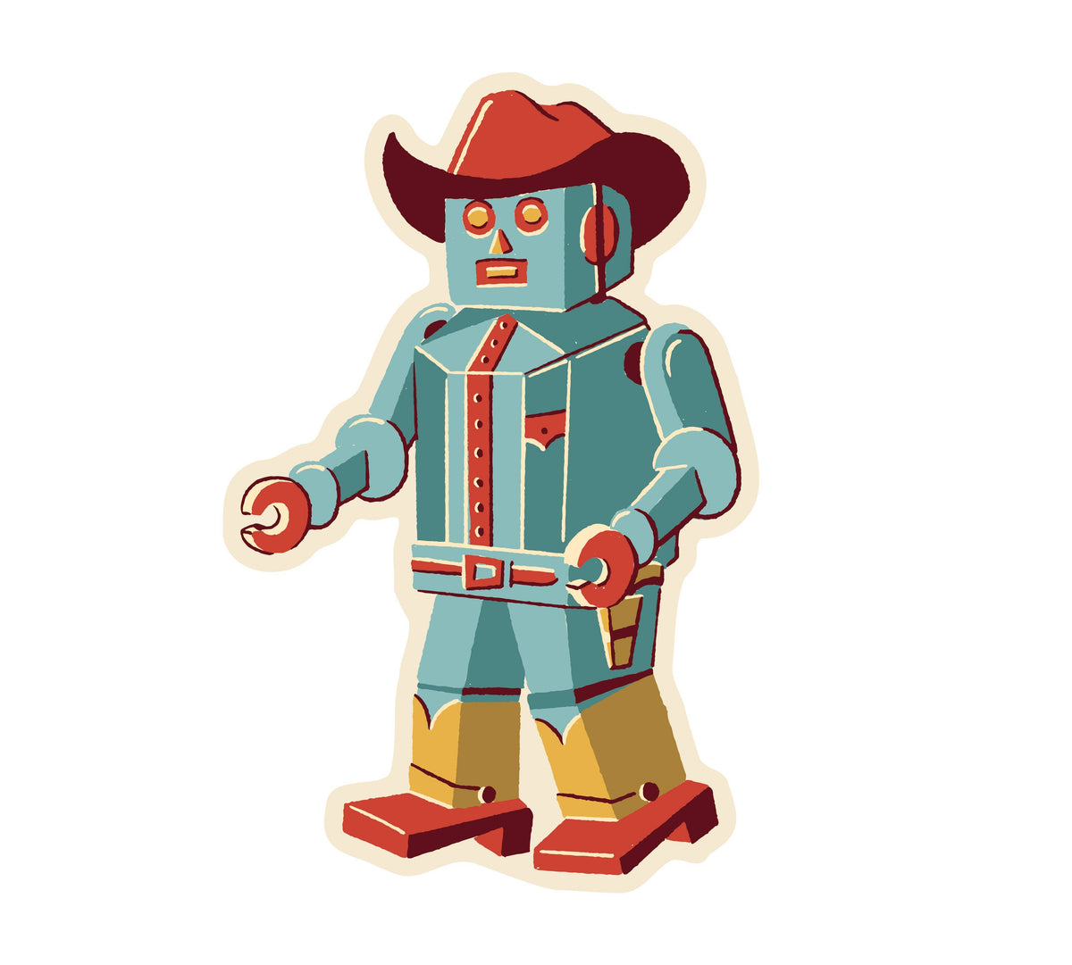 Mechanical Cowboy Sticker