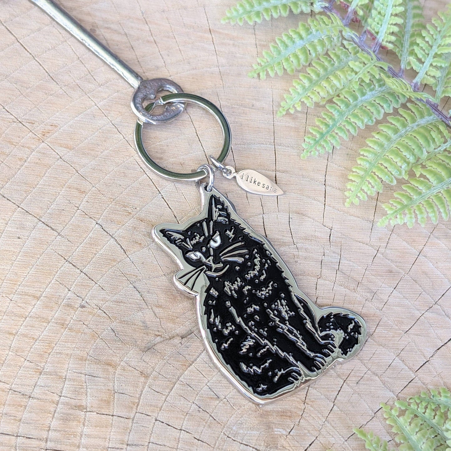 Black Cattitude Keychain