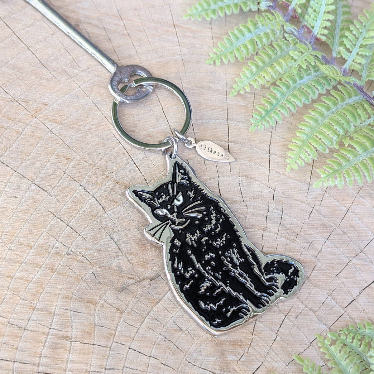 Black Cattitude Keychain