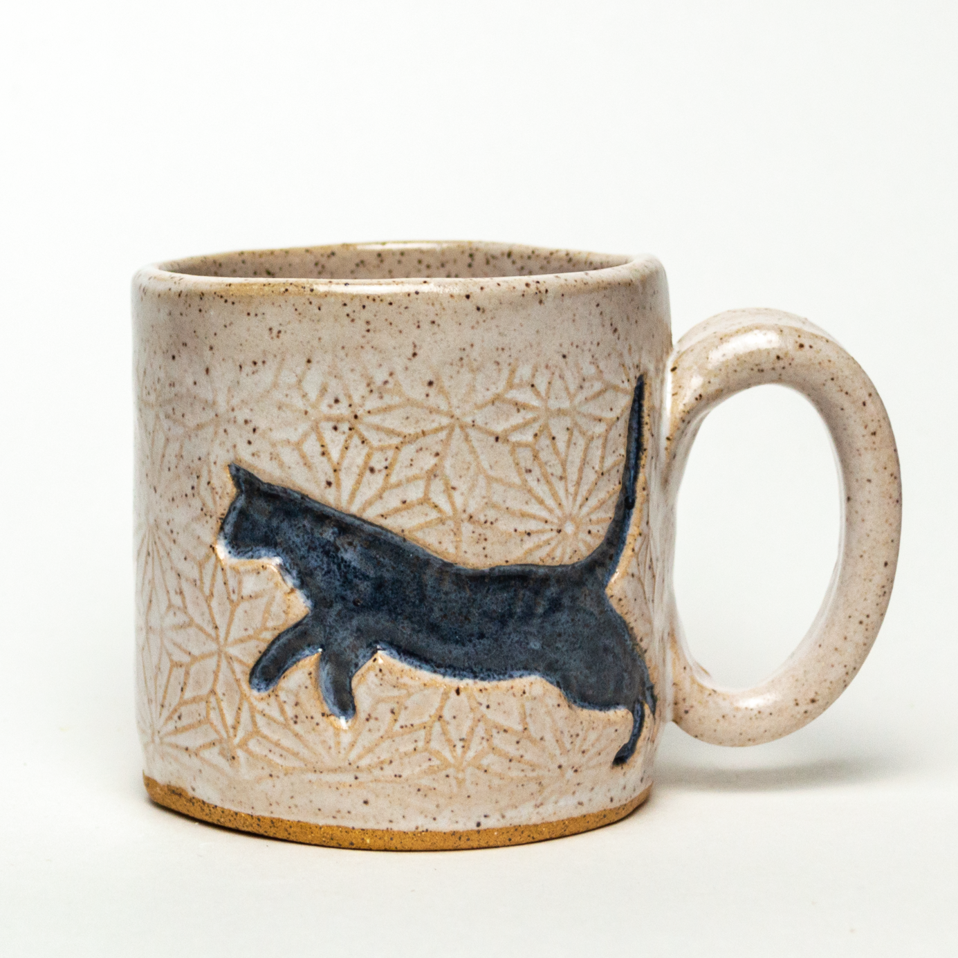 Handmade Black Cat Ceramic Mug