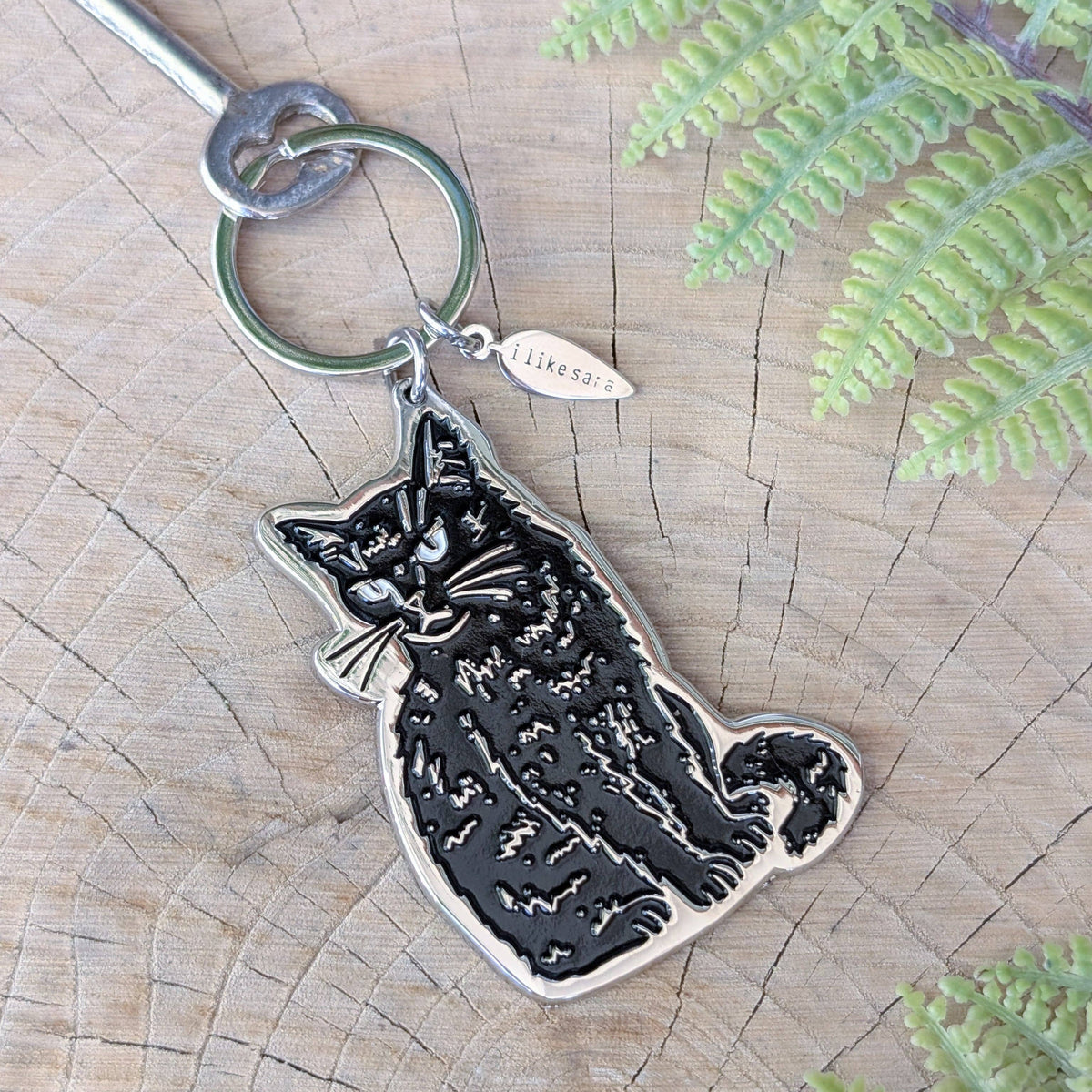 Black Cattitude Keychain