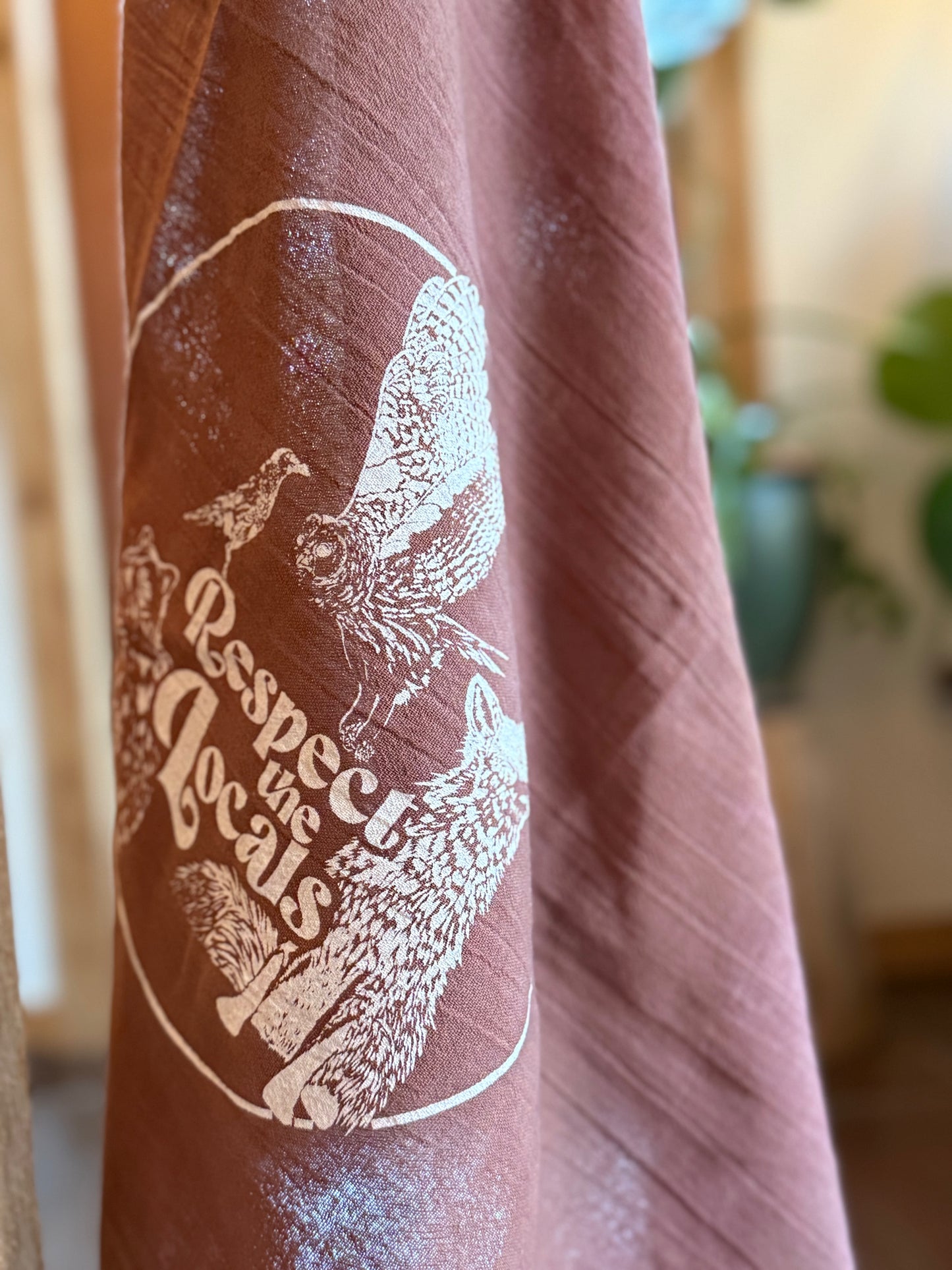 Hand printed tea towels