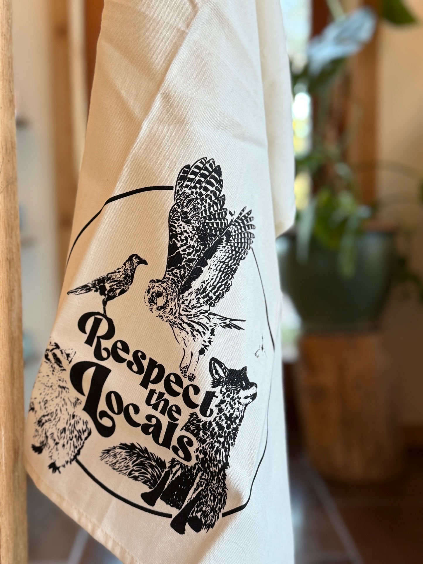 Hand printed tea towels