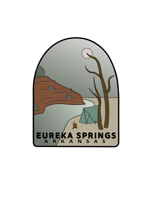 River Camp Eureka Springs Sticker