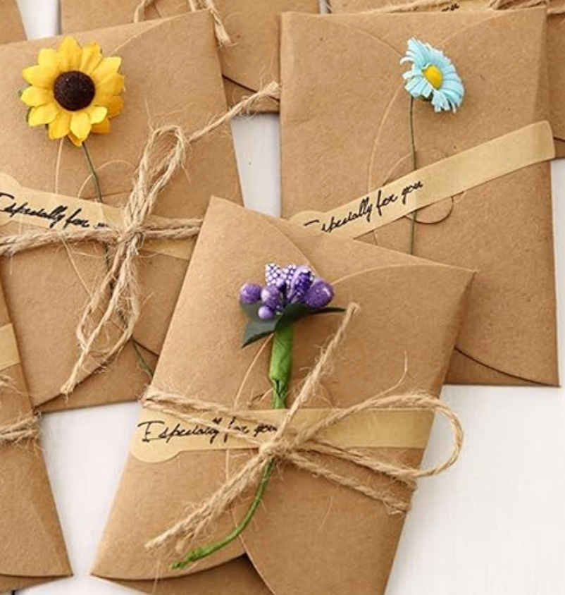 Personal Cards with Dried Flower