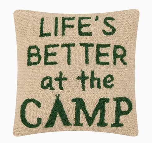 Life's Better At Camp Hook Pillow