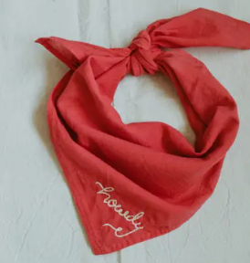 Hand Embroidered Hand Dyed Bandanas