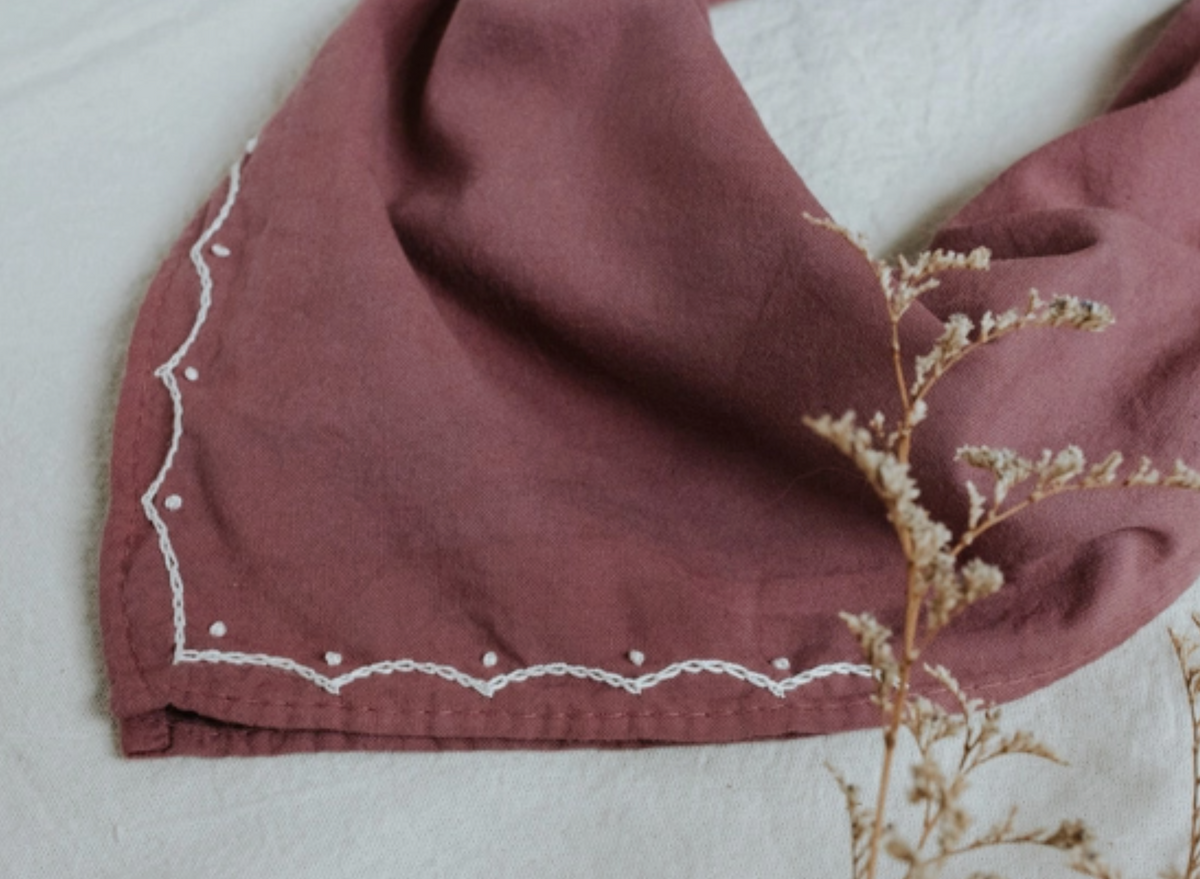 Hand Embroidered Hand Dyed Bandanas