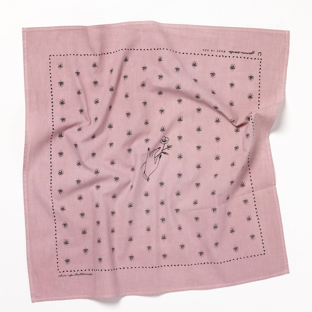 “Chin Up Buttercup” Cotton Bandana