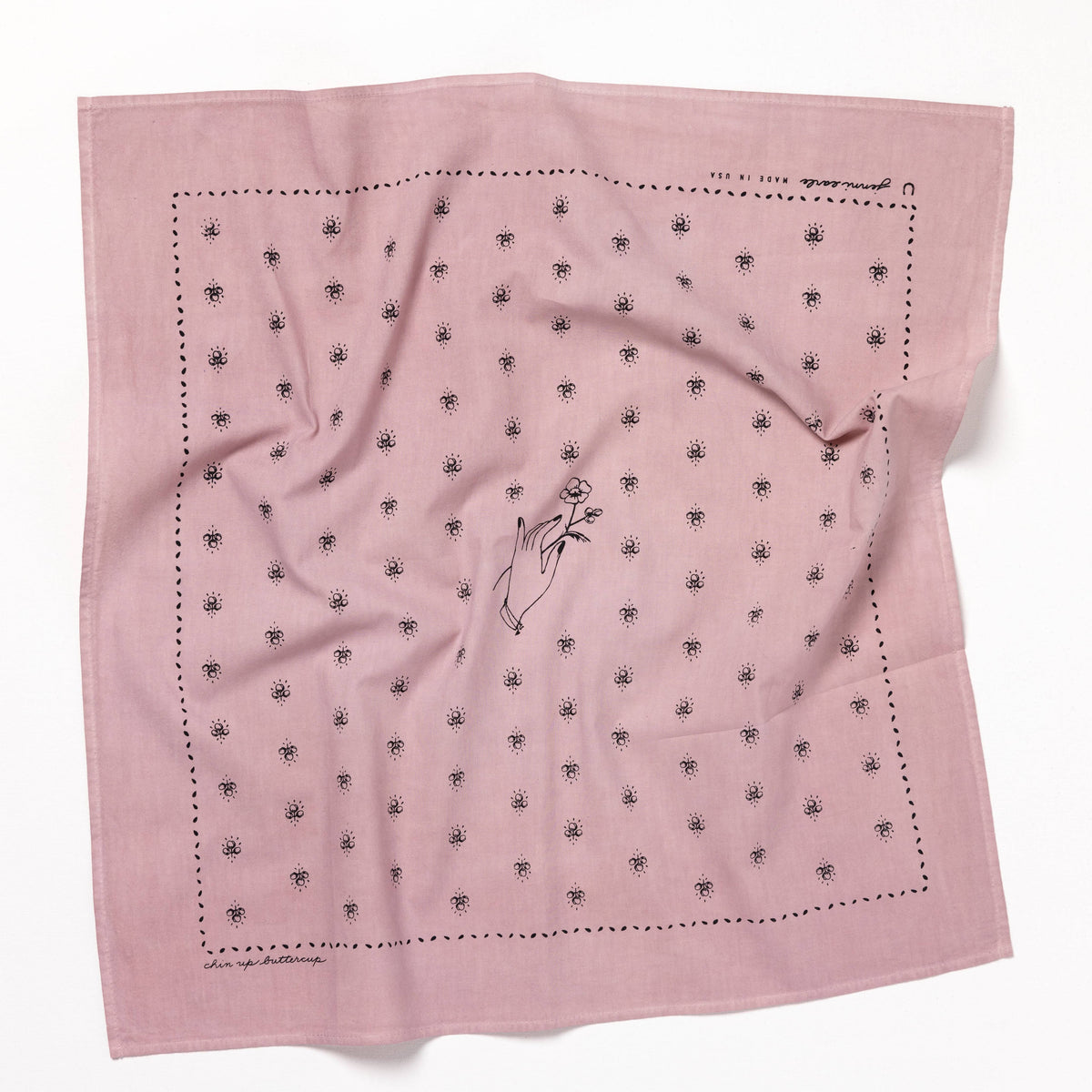 “Chin Up Buttercup” Cotton Bandana