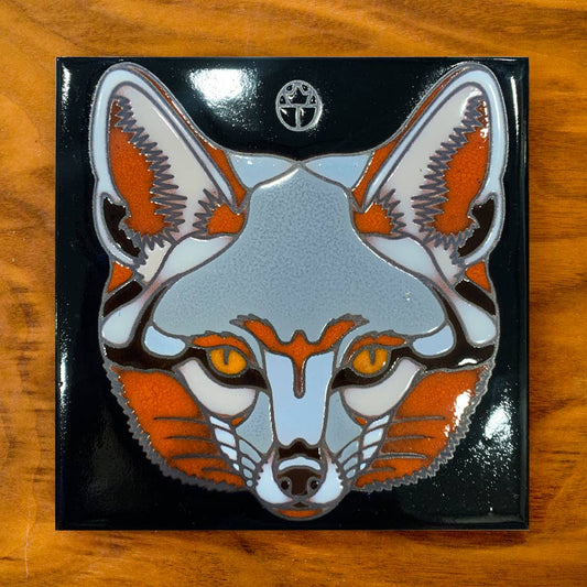 Fox Handmade Ceramic Art Tile
