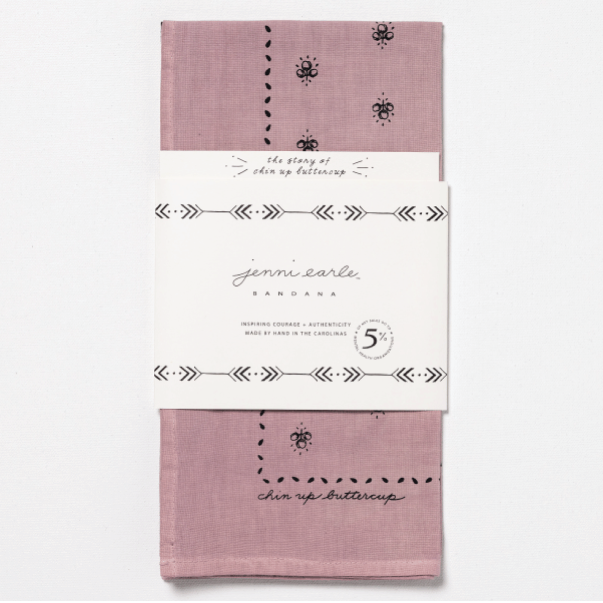 “Chin Up Buttercup” Cotton Bandana