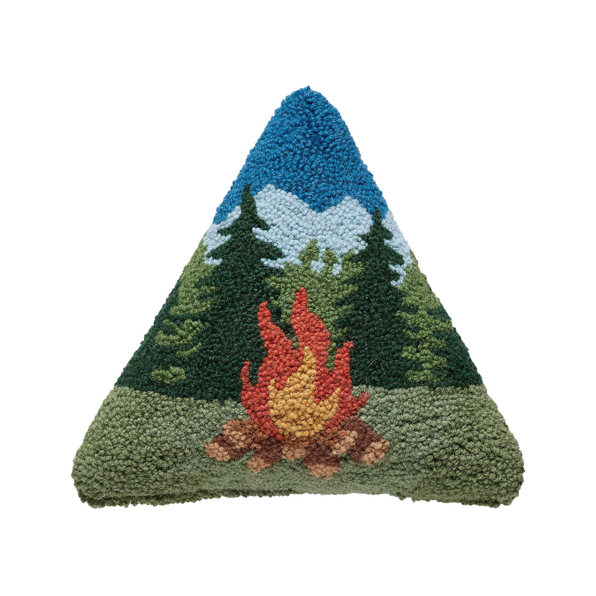 Campfire Hooked Pillow