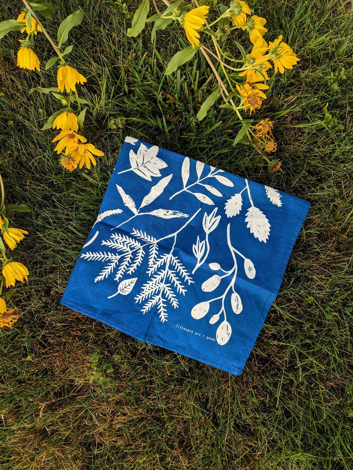 Indigo Sunprint Bandana