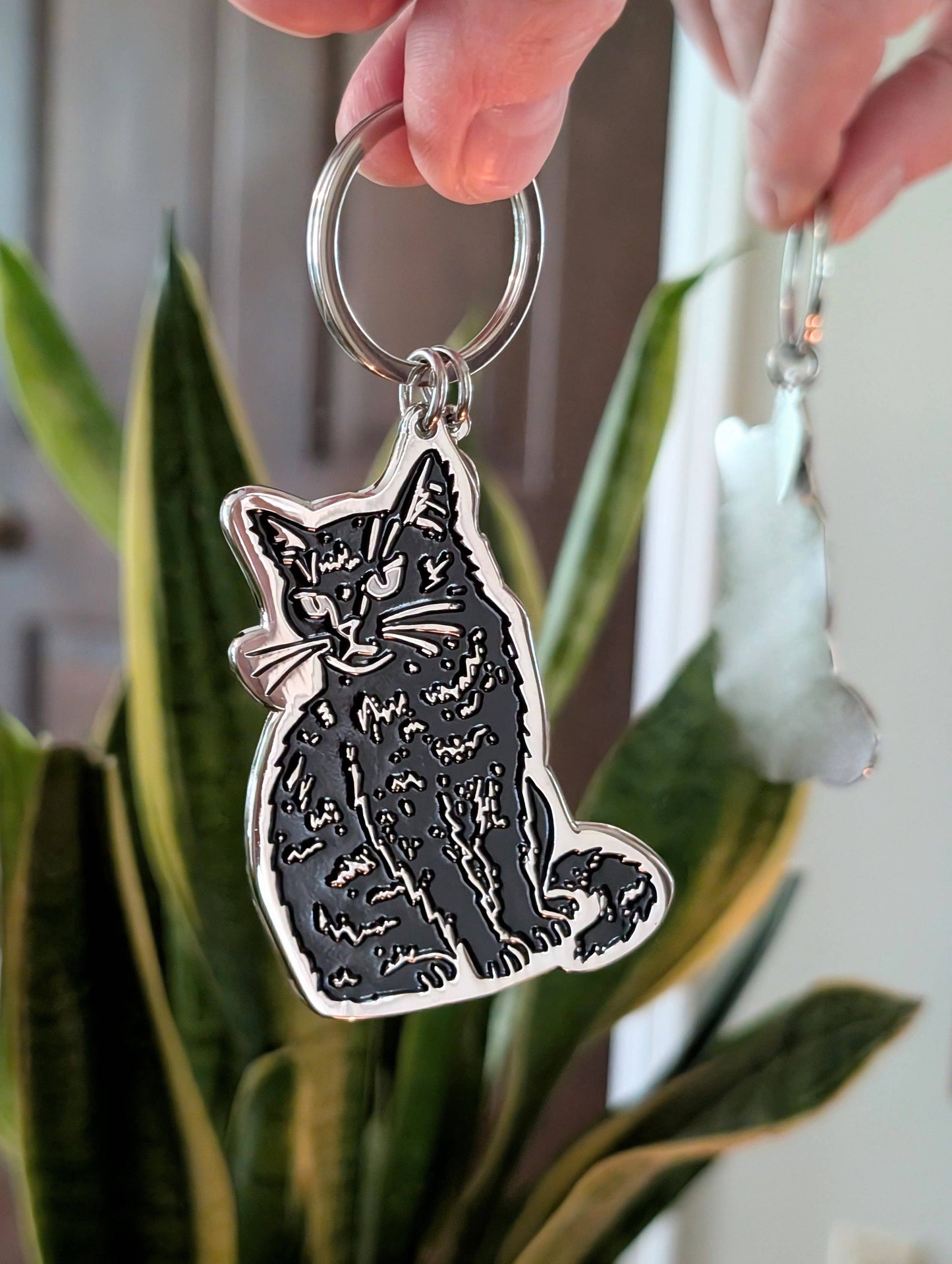 Black Cattitude Keychain