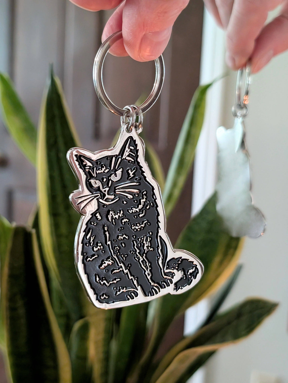 Black Cattitude Keychain