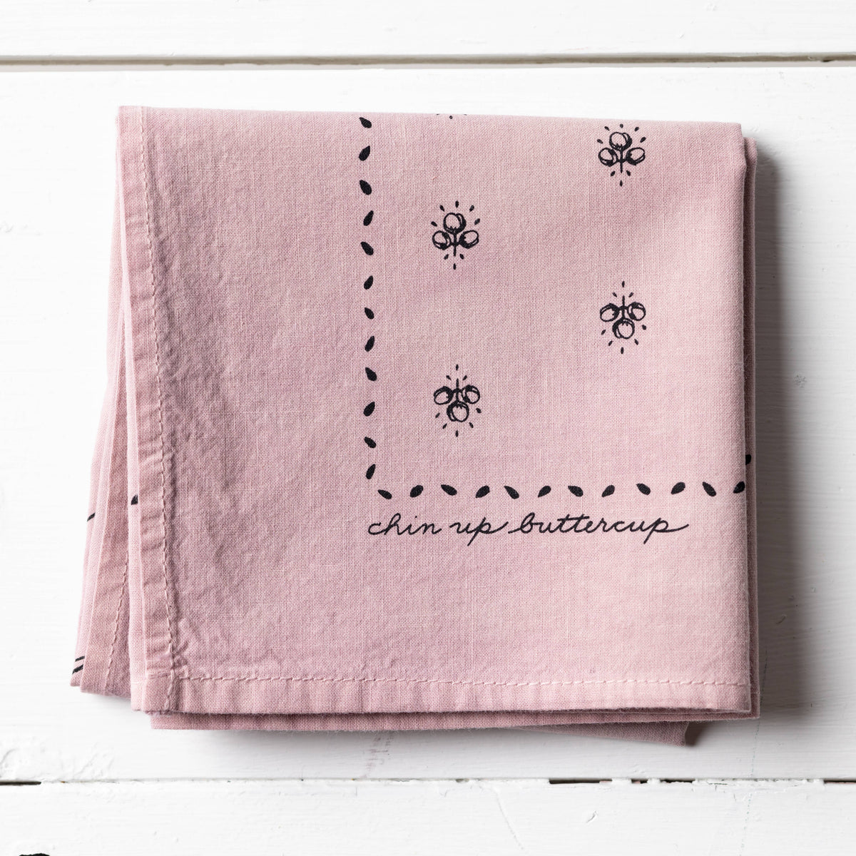 “Chin Up Buttercup” Cotton Bandana
