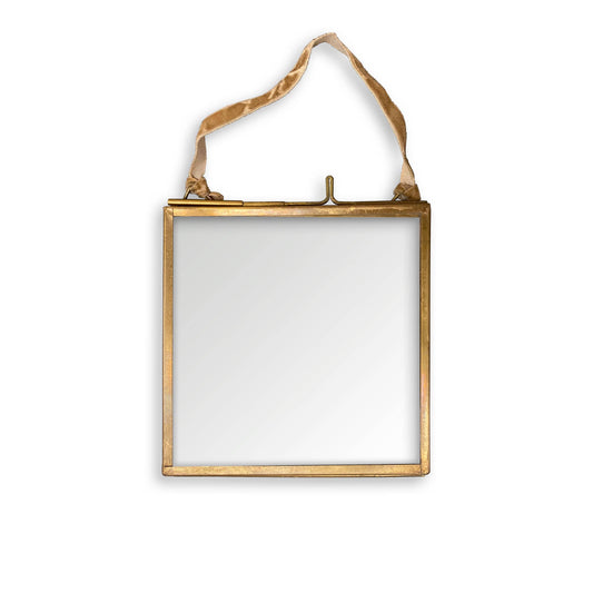 Brass Hanging Frame with Velvet Ribbon