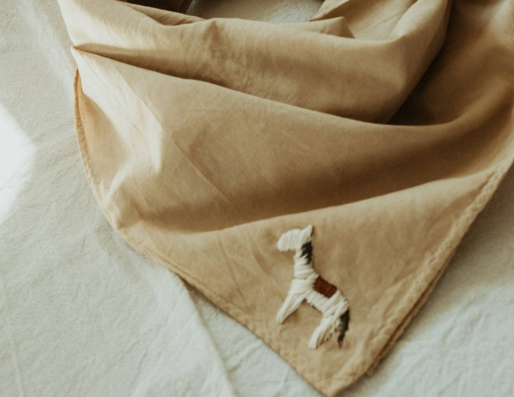 Hand Embroidered Hand Dyed Bandanas