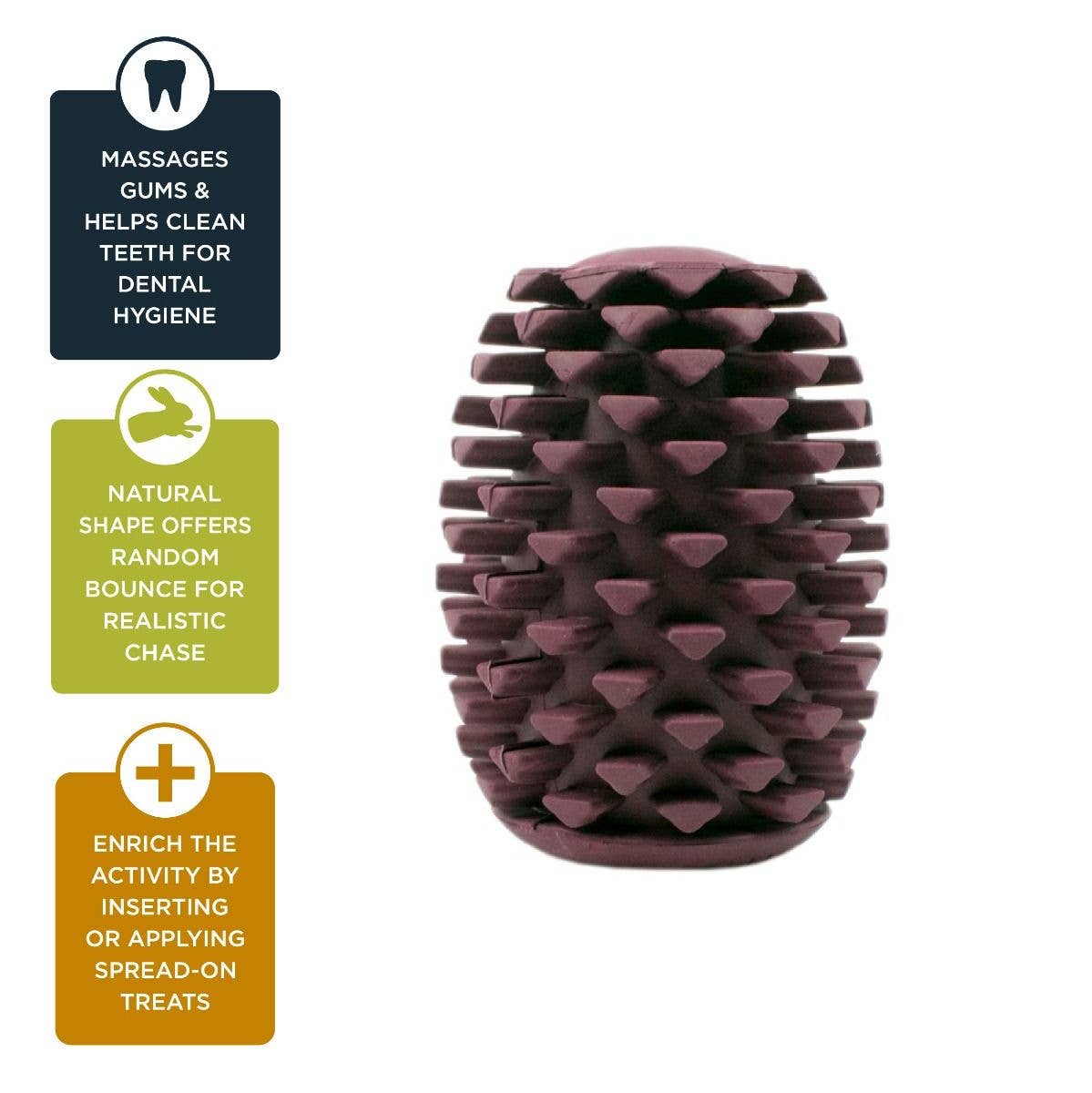 Natural Rubber Pinecone Toy