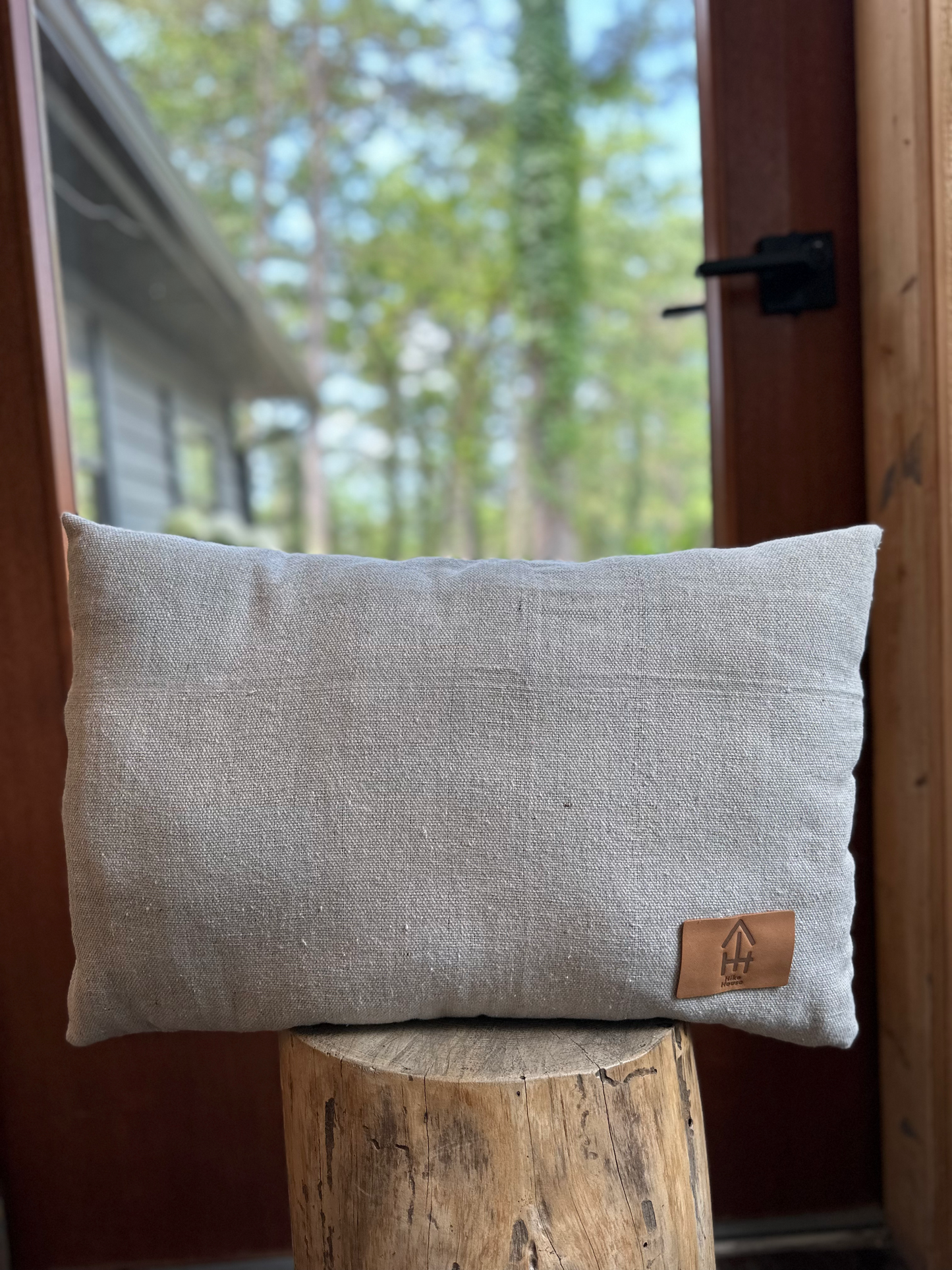Hike House Canvas Pillow