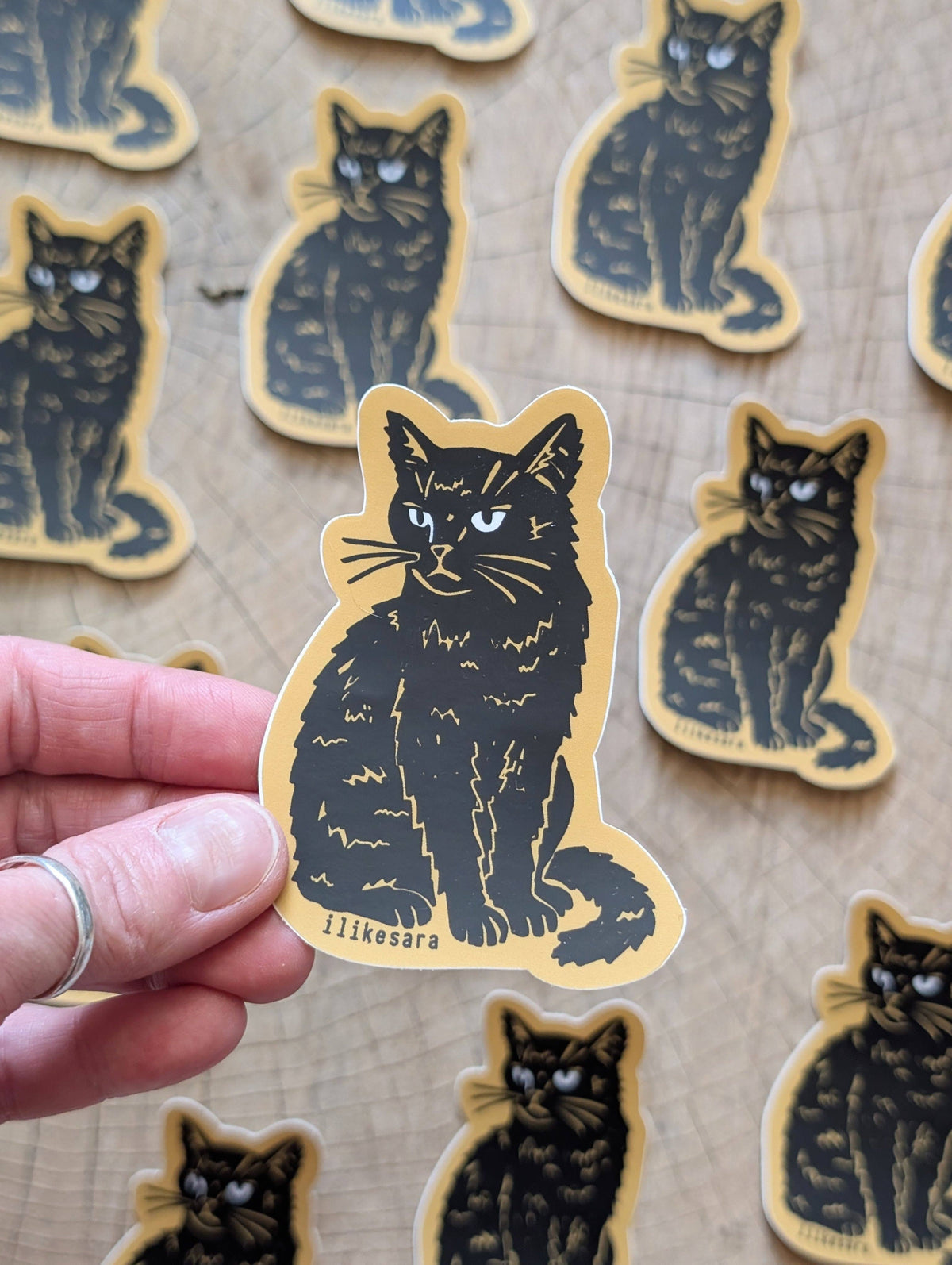 Black Cattitude Sticker