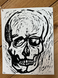 Skull Lino Print